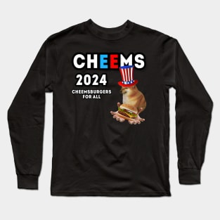 Cheems 2024 Cheemsburgers Long Sleeve T-Shirt